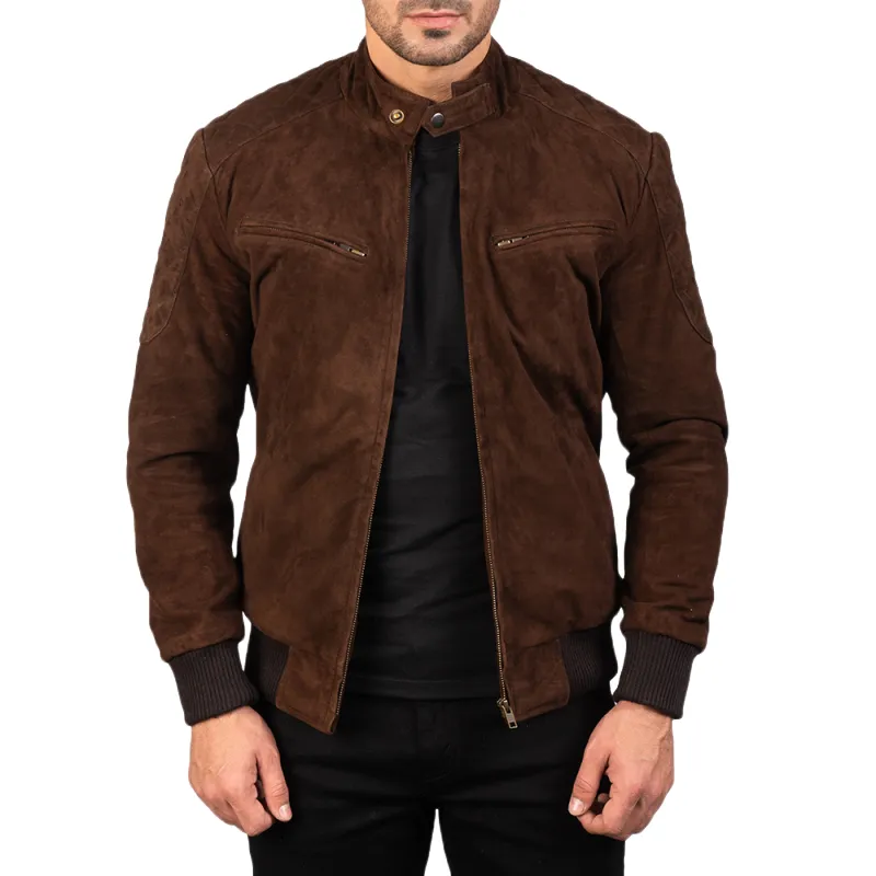 Men's Classic Casual Stand Collar Suede Jacket 51649571K